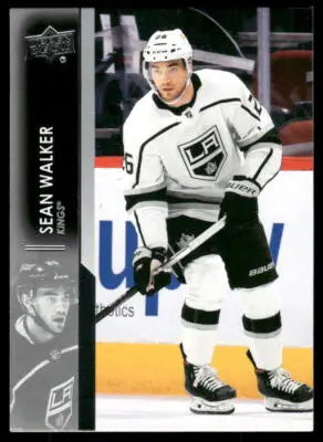 Upper Deck Sean Walker hockey trading card in Los Angeles Kings uniform from 2021 Upper Deck