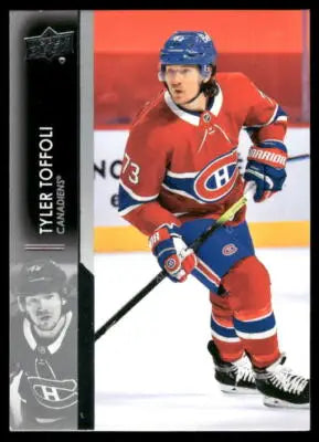 Upper Deck Tyler Toffoli hockey trading card in Montreal Canadiens uniform