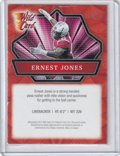 Football trading card of Ernest Jones from Los Angeles Rams Wild Card series