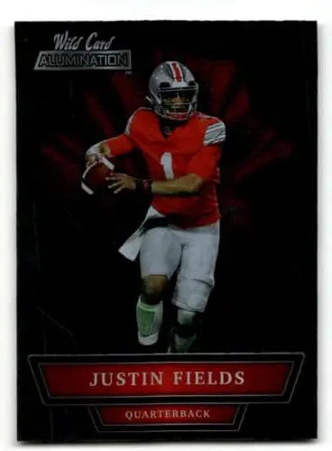 Original gloss 2021 Wild Card Alumination Justin Fields Ohio State Bears football card
