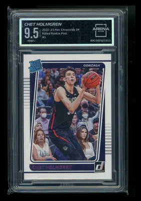 2022-23 Chronicles Draft Pick Pink Chet Holmgren #1 Basketball Arena Club 9.5 - Basketball Card