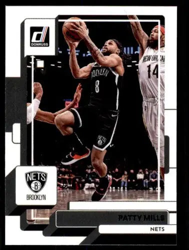 Original gloss Patty Mills basketball card from 2022-23 Donruss Nets collection