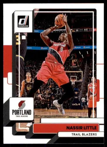 Original gloss Nassir Little basketball card from 2022-23 Donruss Blazers collection