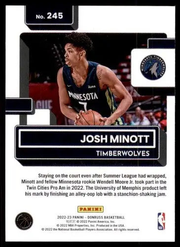 2022-23 Donruss #245 Josh Minott NM-MT RC Rookie Timberwolves Rated Roo ID:55474 - Trading Card