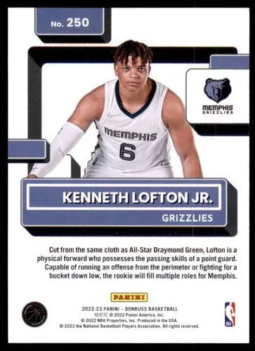 2022-23 Donruss #250 Kenneth Lofton Jr. NM-MT RC Rookie Grizzlies Rated ID:55472 - Trading Cards