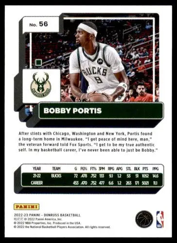 2022-23 Donruss #56 Bobby Portis NM-MT Bucks ID:57844 - Trading Cards
