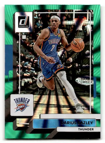 2022-23 Donruss Holo Green Laser #104 Darius Bazley NM-MT Thunder ID:57885 - Trading Cards