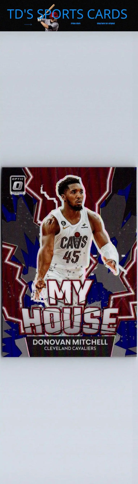 Donovan Mitchell trading card from 2022-23 Donruss Optic My House collection