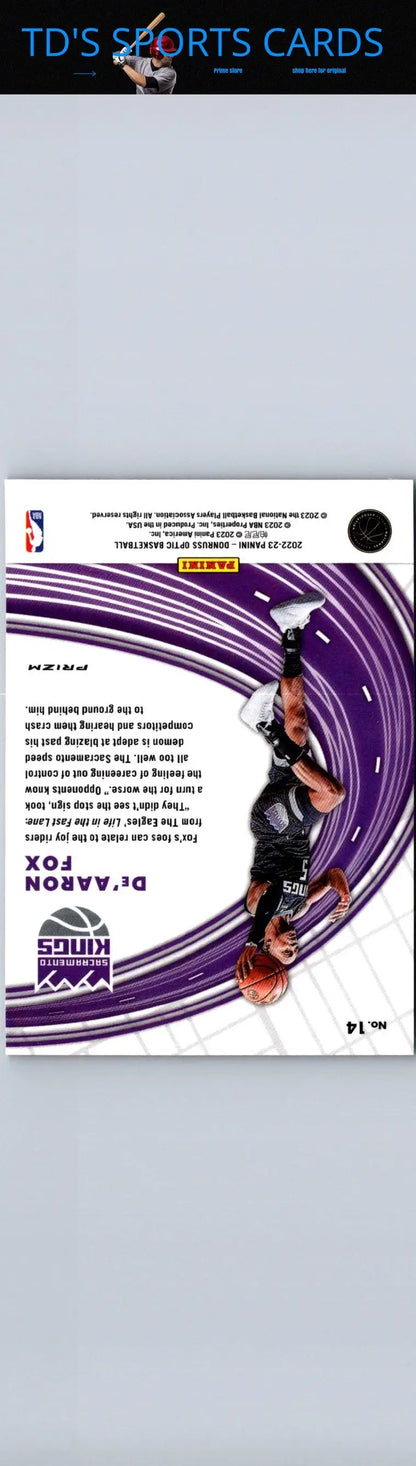 De’Aaron Fox basketball card from 2022-23 Donruss Optic Express Lane Holo collection