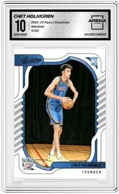 Chet Holmgren basketball card from 2022-23 Panini Chronicles Chet Arena Club
