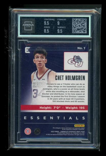 2022-23 Panini Chronicles DP Essentials Chet Holmgren basketball card in Basketball Arena Club