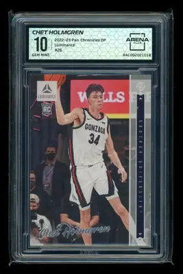 2022-23 Panini Chronicles Luminance Chet Holmgren #26 RC Arena Club 10 - Trading Card