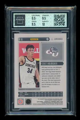 2022-23 Panini Chronicles Luminance Chet Holmgren #26 RC Arena Club 10 - Trading Card