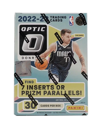 2022-23 Panini Donruss Optic Basketball trading card box with rated rookies inside