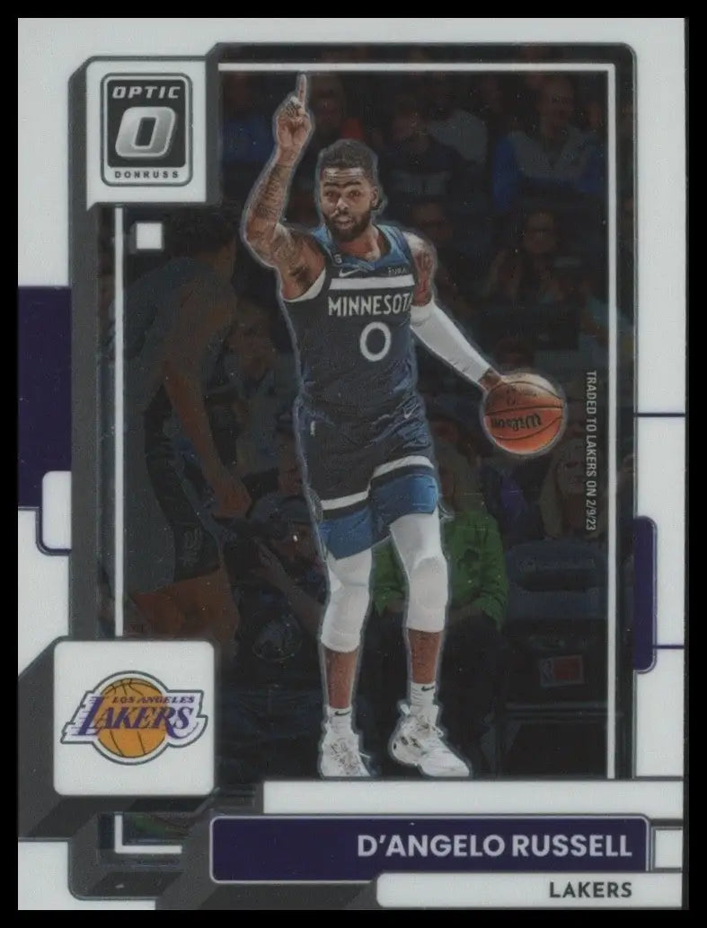 2022-23 Panini Donruss Optic DAngelo Russell #57 Los Angeles Lakers Basketball