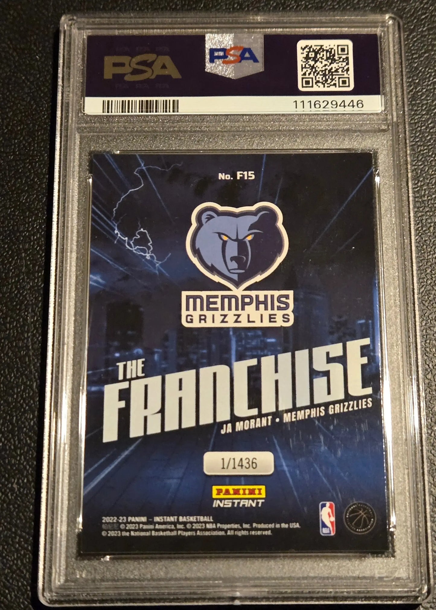 2022-23 Panini Instant NBA The Franchise #F15 Ja Morant #/1436 PSA 9 - Trading Card