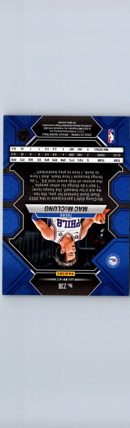 Mac McClung basketball card featuring 2022-23 Panini Mosaic Mac McClung Green