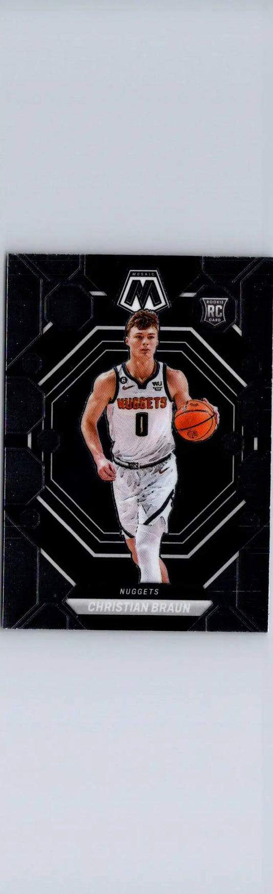 Basketball trading card featuring Christian Braun from 2022-23 Panini Mosaic series