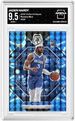 Graded Mosaic Jaden Hardy basketball card from 2022-23 Panini Mosaic Arena Club