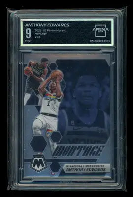2023 Panini Mosaic Montage Anthony Edwards basketball card in mint condition