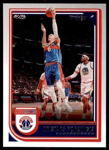 NBA Hoops Kristaps Porzingis trading card from 2022-23 Panini NBA Hoops collection