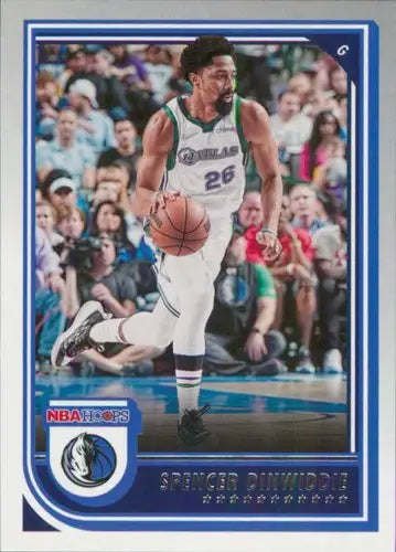 Original gloss Panini NBA Hoops basketball trading card of Spencer Dinwiddie Mavericks