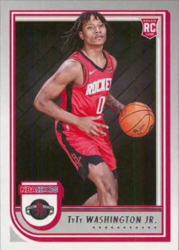 TyTy Washington Jr. Rookie Card from 2022-23 Panini NBA Hoops with original gloss finish