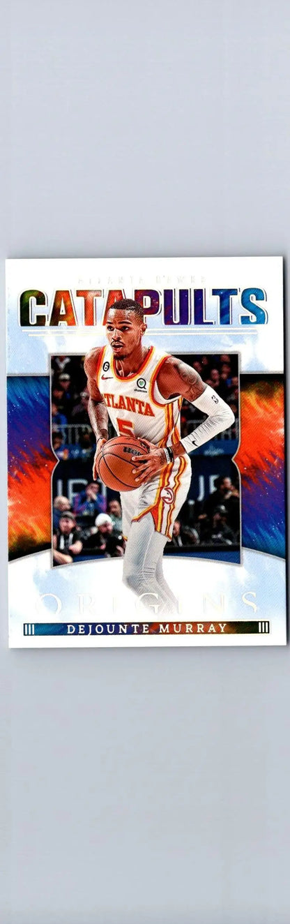 Dejounte Murray basketball card from 2022-23 Panini Origins Catapults collection