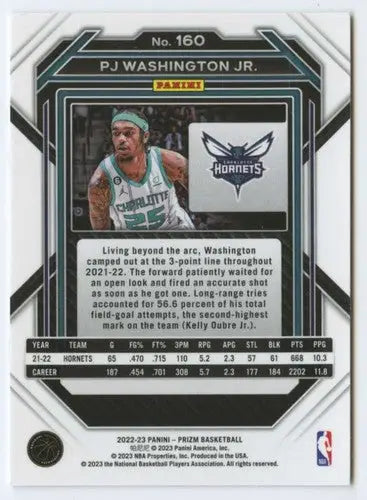 2022-23 Panini Prizm #160 PJ Washington Jr. NM-MT Hornets ID:55469 - Trading Cards