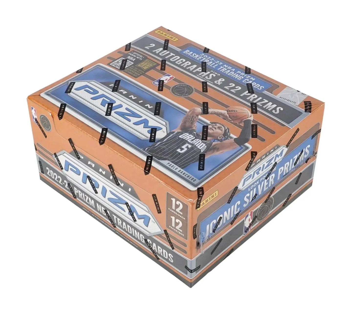 Sealed Panini Prizm Basketball hobby box with Prizm Basketball trading cards, champion signatures