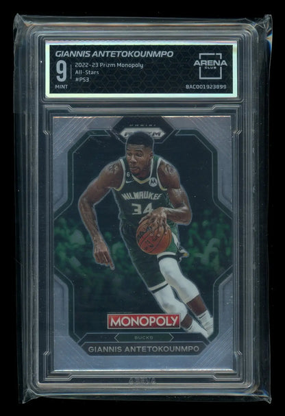 2023-24 Panini Prizm Monopoly Giannis Antetokounmpo all-star basketball card graded 9 by BGS