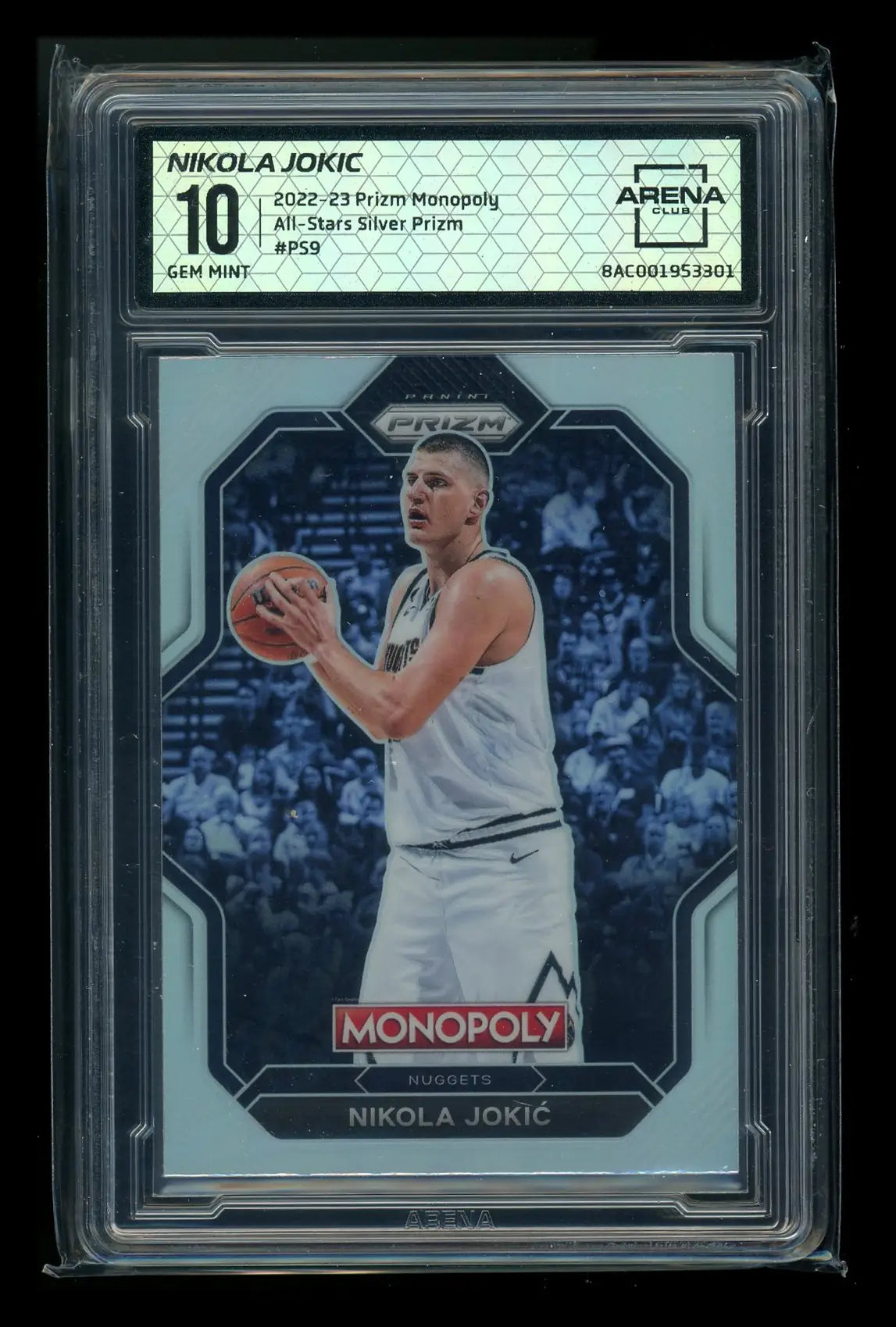 2022-23 Panini Prizm Monopoly All-Stars Silver Prizm Nikola Jokić #PS9 AC 10 - Trading Card