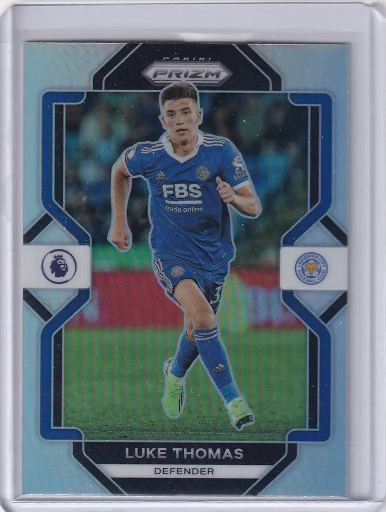 Soccer trading card of Luke Thomas Leicester City from Premier League Prizm 2022-23
