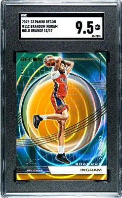 SGC-graded 2022-23 Panini Recon Brandon Ingram Holo Orange basketball card