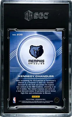 Graded Panini Recon Kennedy trading card featuring Kennedy Chandler holo orange 11/17