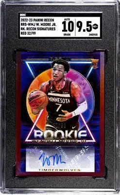 Panini Recon Wendell Moore Jr. rookie autograph card SGC 9.5 from 2022-23 Panini Recon