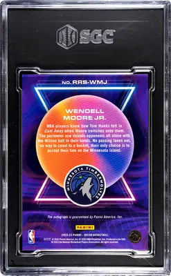 Graded Panini Recon Wendell Moore Rookie Trading Card SGC 9.5