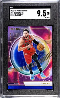2022-23 Panini Recon Zach LaVine Holo Blue basketball card graded 9.5