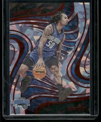 Basketball trading card featuring Cole Anthony in blue jersey with number 50 from Panini Revolution Basketball