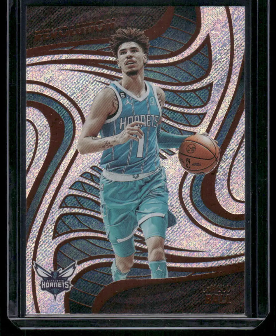 Panini Revolution LaMelo Ball Charlotte Hornets trading card for 2022-23 Panini Revolution