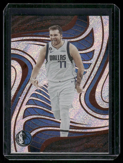 2022-23 Panini Revolution Luka Dončić trading card in protective sleeve