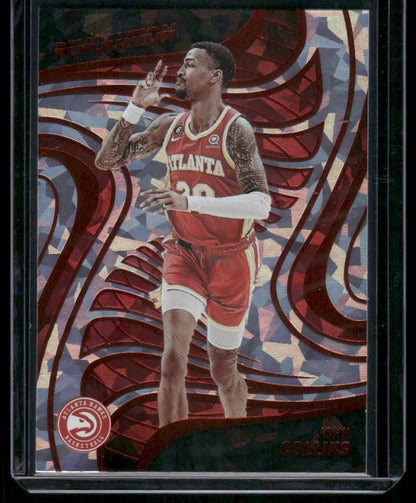 Red and white Atlanta Hawks John Collins 2022-23 Panini Revolution trading card