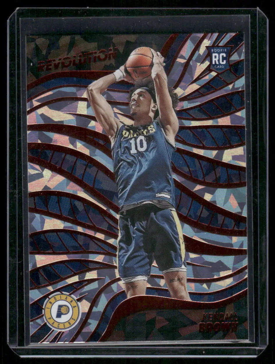 Basketball trading card of Kendall Brown in Panini Revolution 2022-23 with jersey number 10