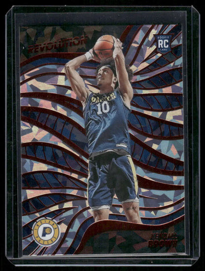 Basketball trading card of Kendall Brown in Panini Revolution 2022-23 with jersey number 10