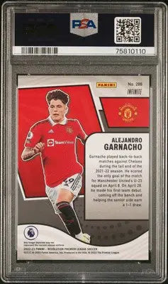 Revolution Premier Alejandro Garnacho soccer trading card from Panini Revolution Premier series