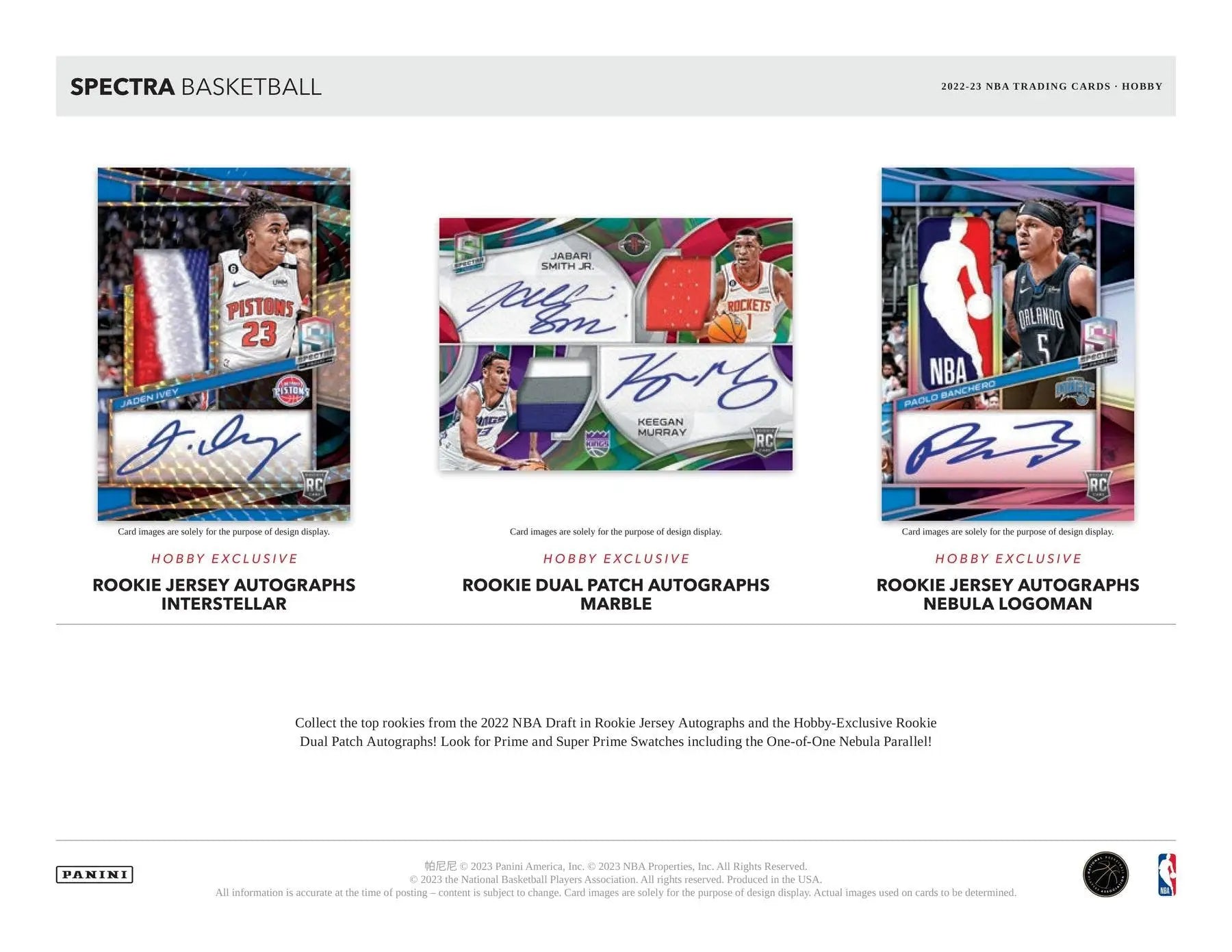 Spectra basketball cards featuring Deep Space Signatures and Color Blast from Panini Spectra Basketball