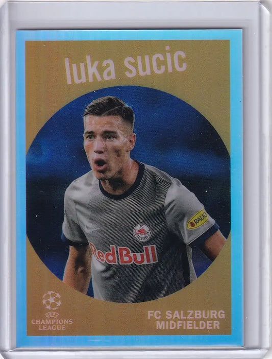 Soccer trading card of Luka Sucic FC Salzburg from 2022-23 Topps Chrome UEFA collection