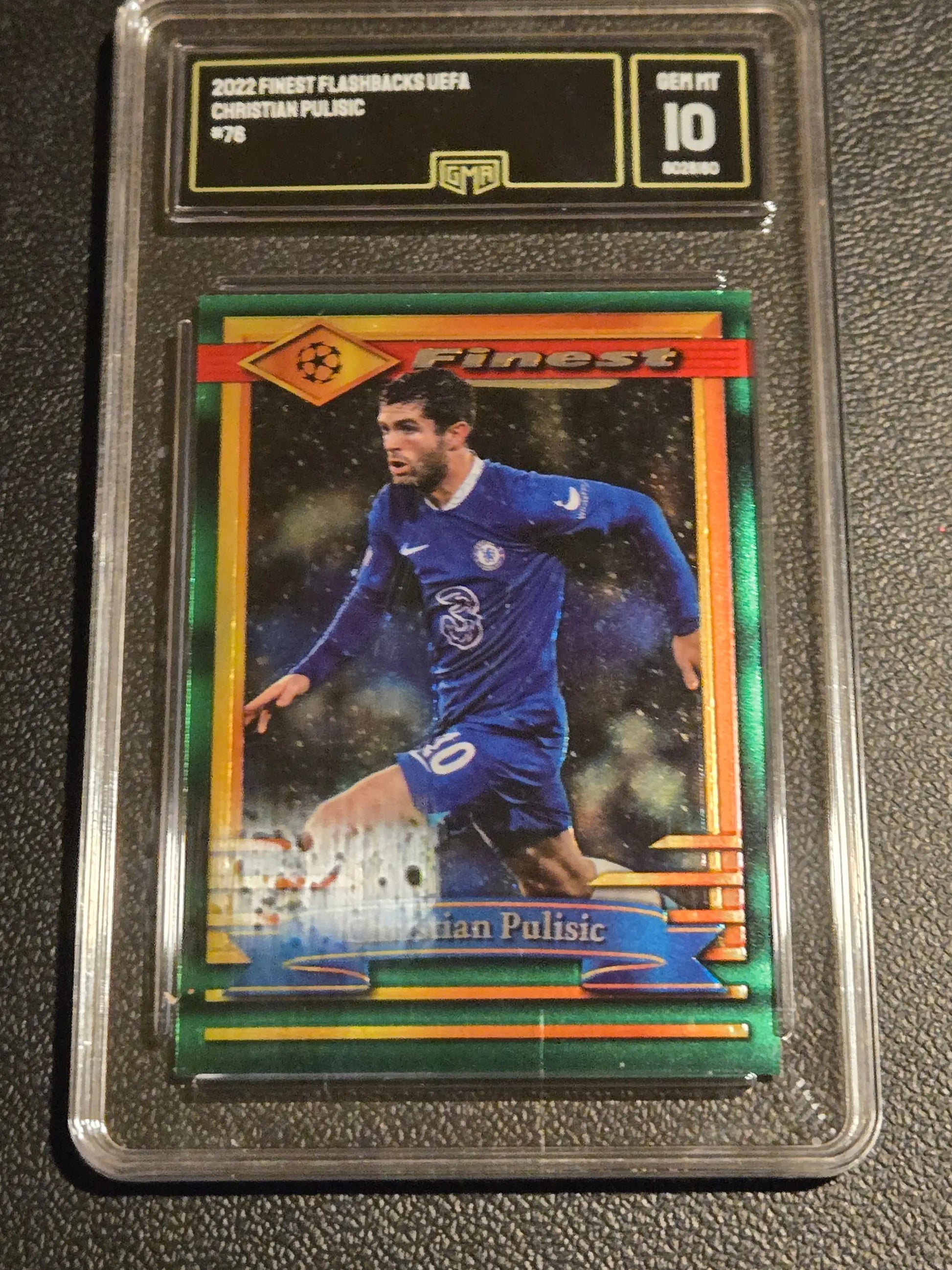 2022-23 Topps Finest Flashbacks UEFA Club Competitions Christian Pulisic GMA 10 - Trading Card