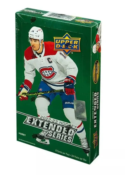 Upper Deck 2022-23 Extended Series Hockey Hobby Box with Black Diamond Young Guns