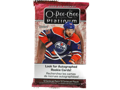 O-Pee-Chee Platinum hockey card pack with base set, marquee rookies, and veterans